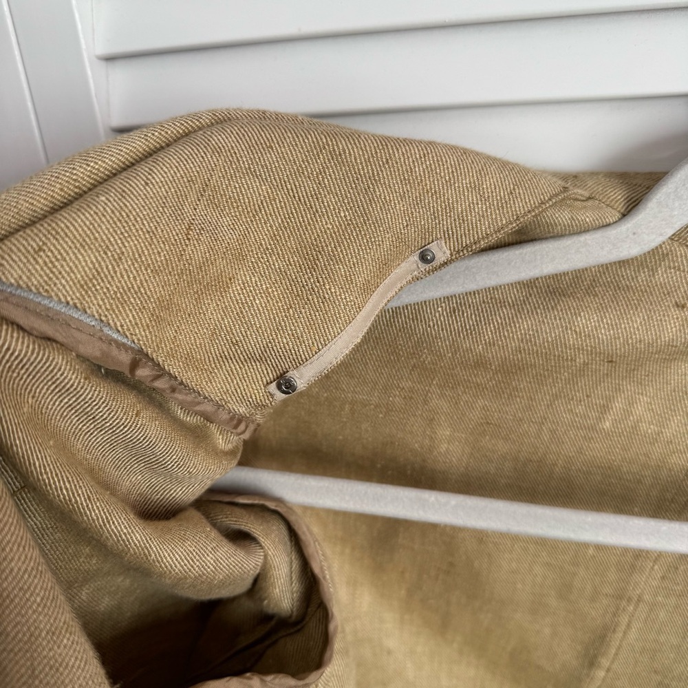 Lafayette 148 New York Linen Wooden Toggle Button Blazer Jacket Tan Beige 12 - Picture 11 of 11